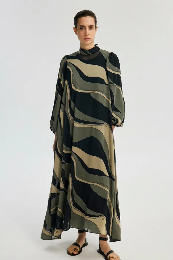 ABSTRACT PATTERNED DRESS ABSTRACT PATTERNED DRESS