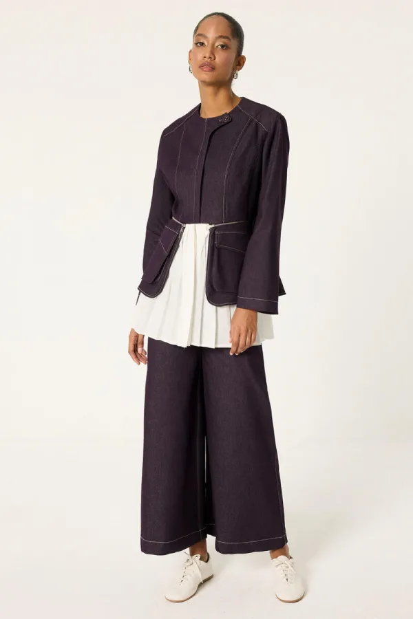 PİLSELİ CEKET PANTOLON DENİM TAKIM