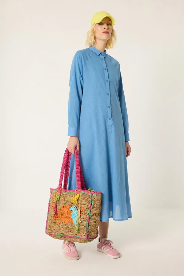 ROBE CHEMISE À RAYURES