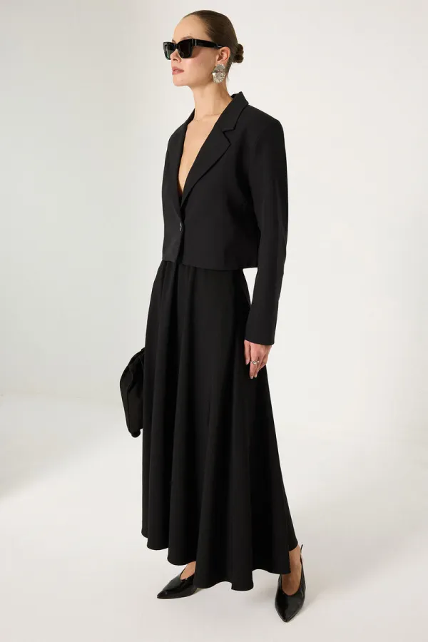 JUPE À MOTIFS AVEC TAILLE ÉLASTIQUE