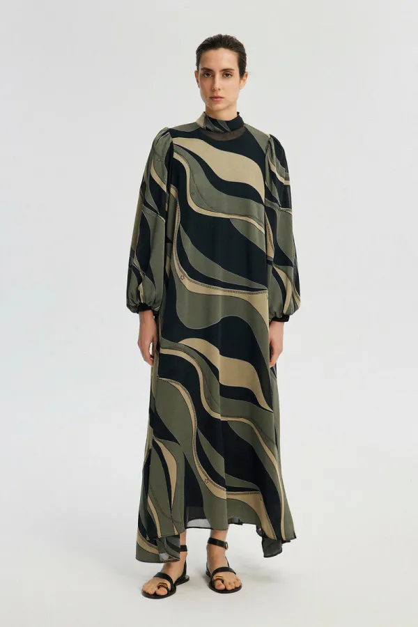 ABSTRACT PATTERNED DRESS ABSTRACT PATTERNED DRESS