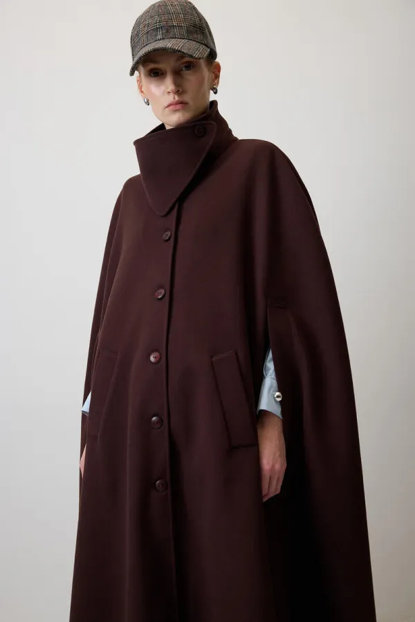 Poncho Cashmere Coat