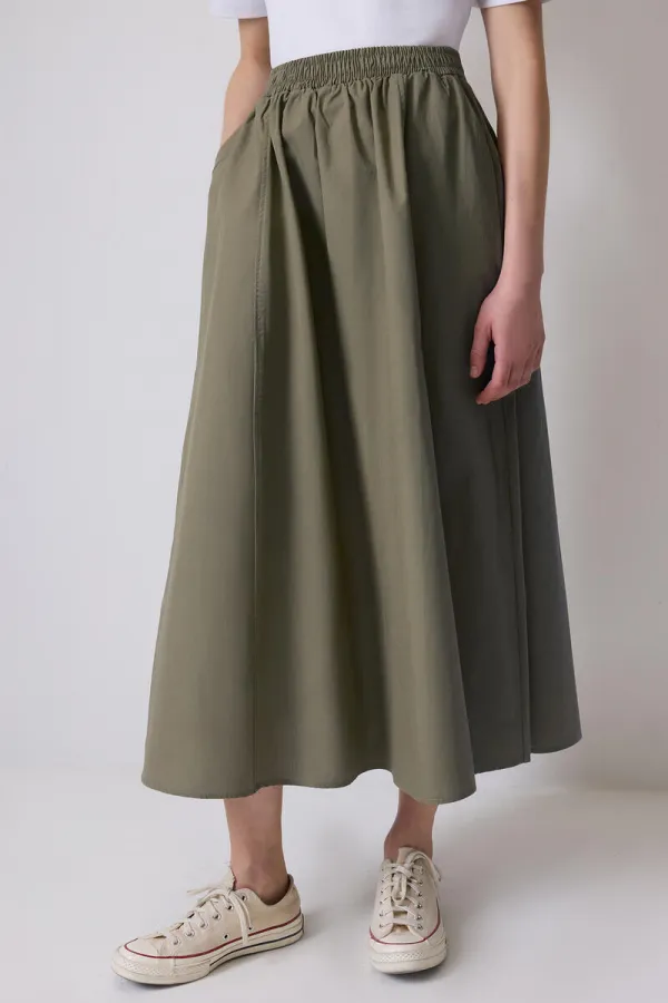 JUPE TISSÉE AVEC TAILLE FRONCÉE