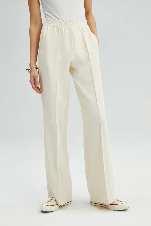 RIBBED CREPE PANTS