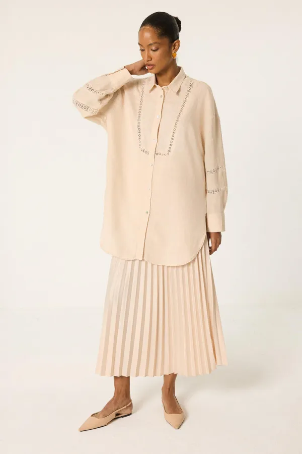 EMBROIDERED LINEN SHIRT