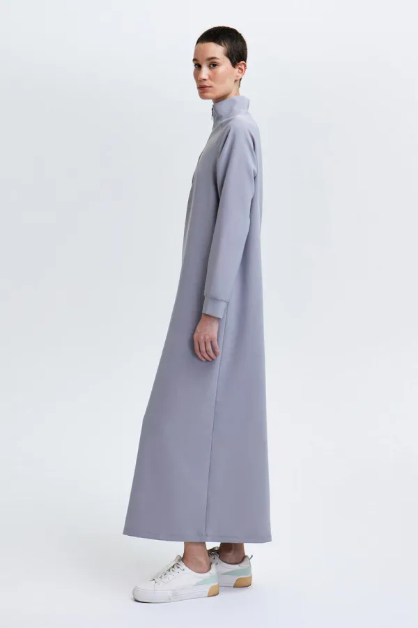 STAND-NECK CREPE DRESS STAND-NECK CREPE DRESS