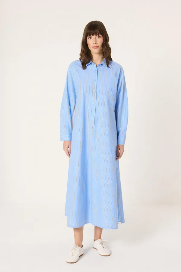 ÇİZGİLİ GÖMLEK ELBİSE