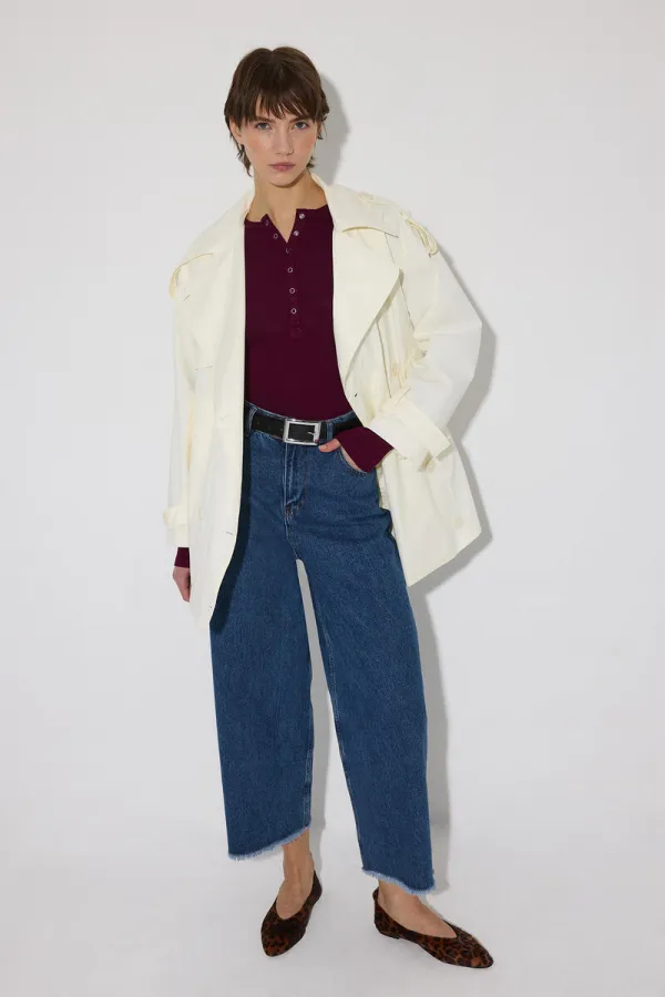 BODY EN VISCOSE À BOUTONS-PRESSION