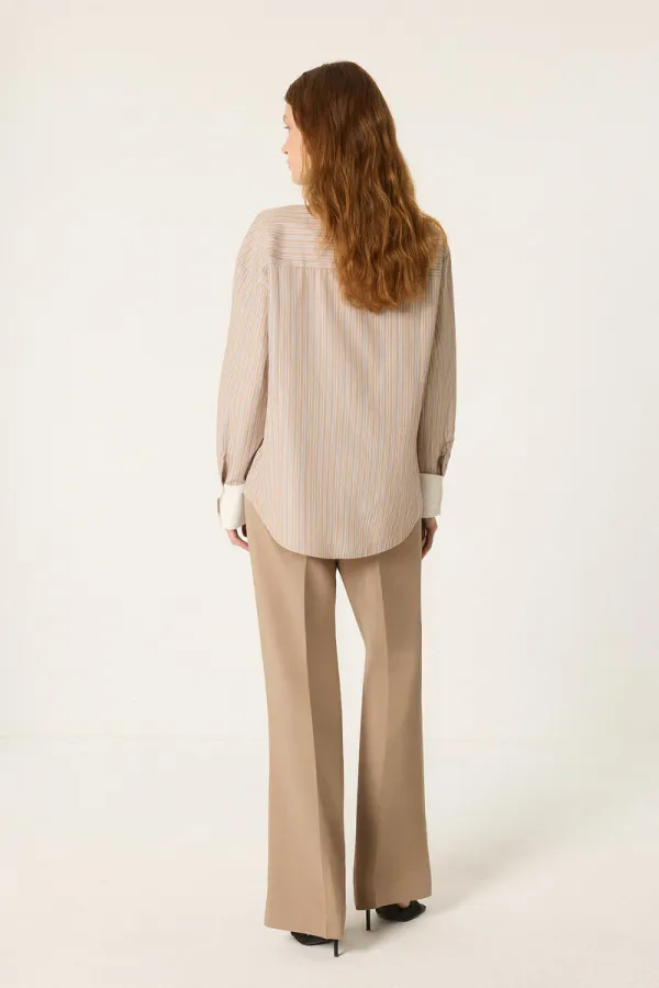 STRIPED WHITE COLLAR SHIRT STRIPED WHITE COLLAR SHIRT