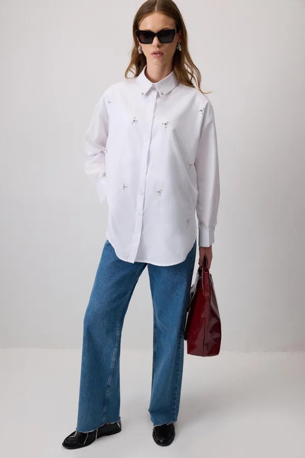 CHEMISE ORNÉE DE PIERRES