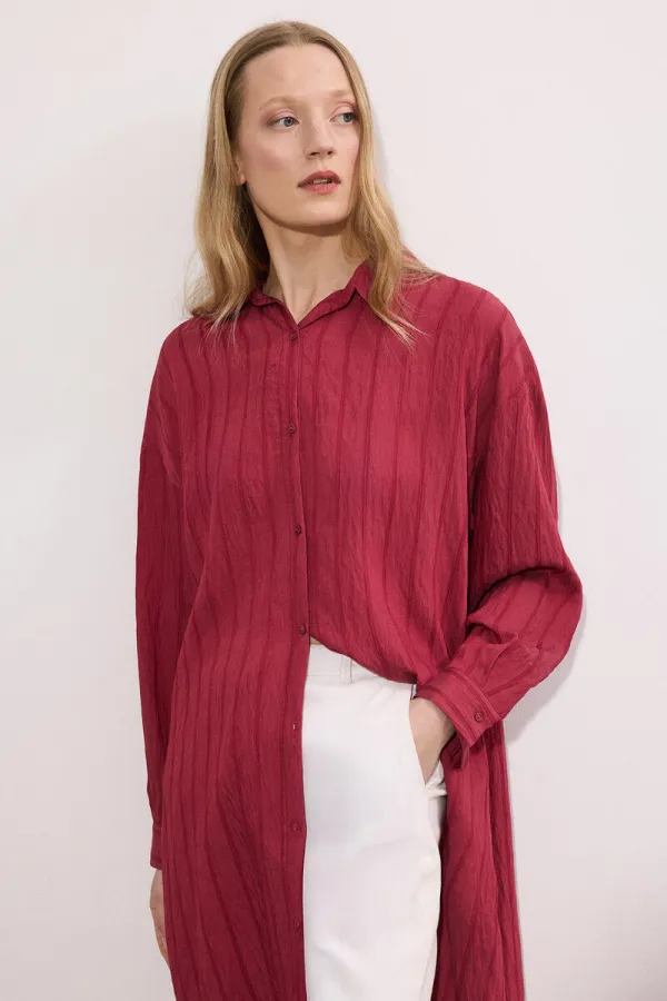 CHEMISE MAXI À RAYURES