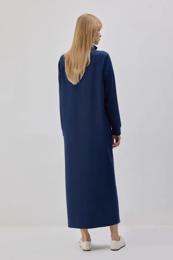 FERMUARLI DÜZ KESİM ELBİSE