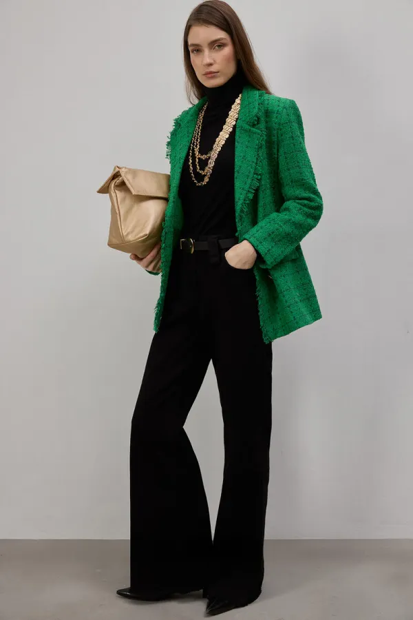 JACKET WITH FRINGED COLLAR JACKET WITH FRINGED COLLAR