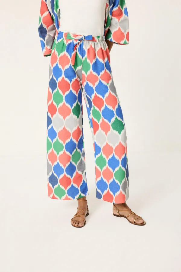 ENSEMBLE EN LIN IMPRIMÉ TEXTURÉ