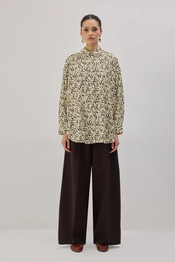 MİNİ LEOPAR DESENLİ GÖMLEK