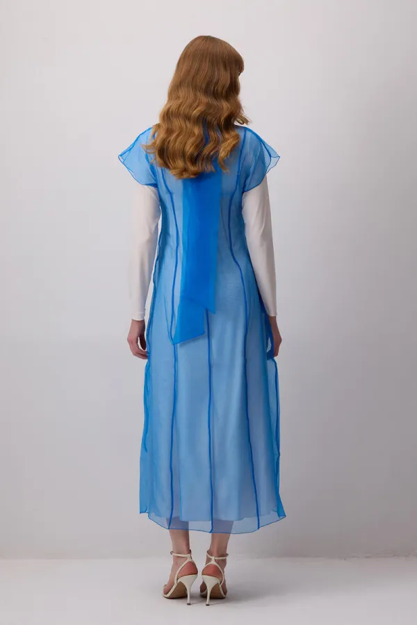 ROBE DEUX PIÈCES EN ORGANZA TRICOTÉE