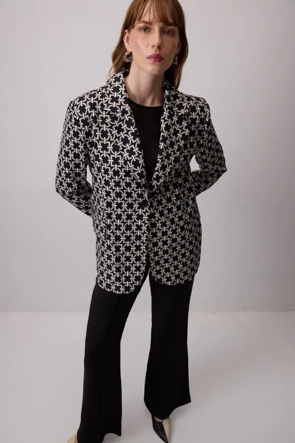 LOCK PATTERN BLAZER JACKET