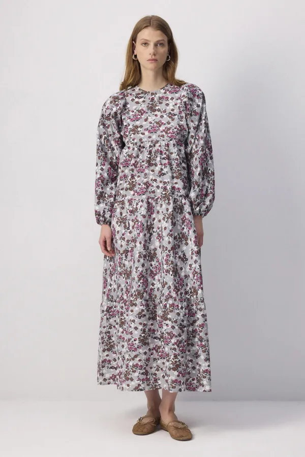 ÇİÇEK DESENLİ ELBİSE