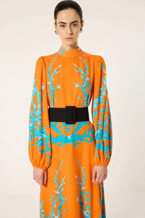 PATTERNED VISCOSE DRESS PATTERNED VISCOSE DRESS