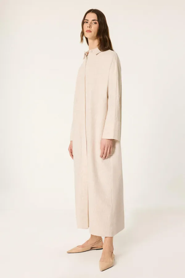 OVERSIZE LINEN SHIRT DRESS