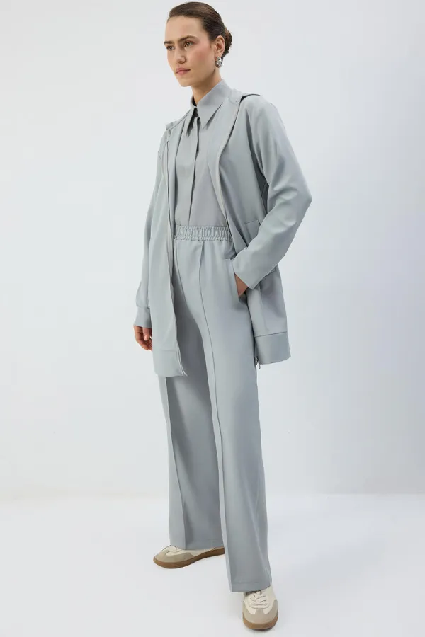 FERMUARLI KAPÜŞONLU CEKET