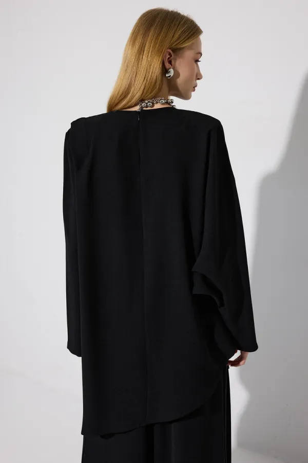 Tunique drapée asymétrique