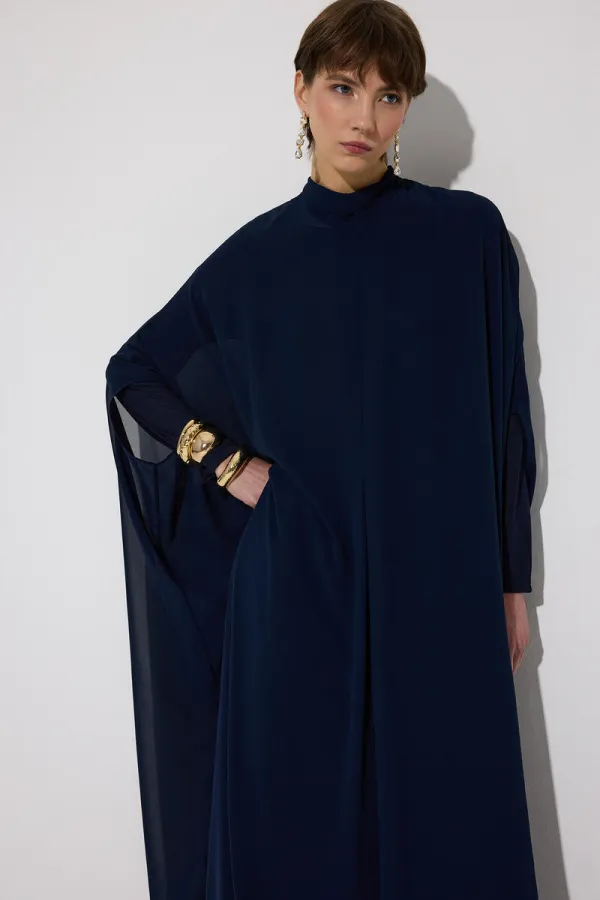 YARASA KOL ŞİFON ELBİSE