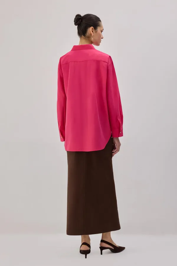 POPLIN SHIRT WITH METAL ACCESSORIES