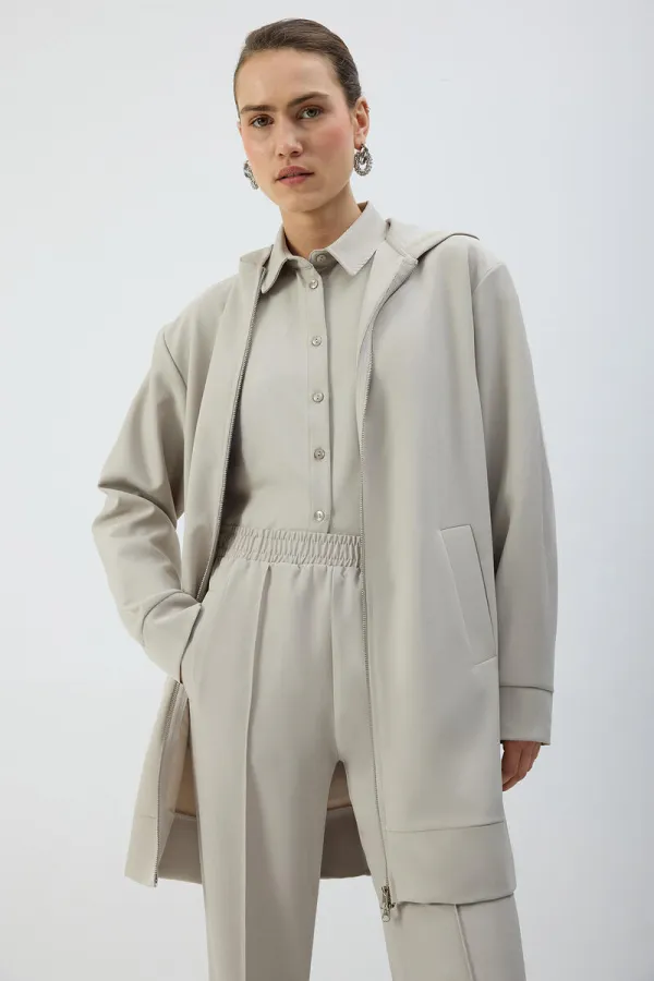 ZIPPED HOODED JACKET ZIPPED HOODED JACKET