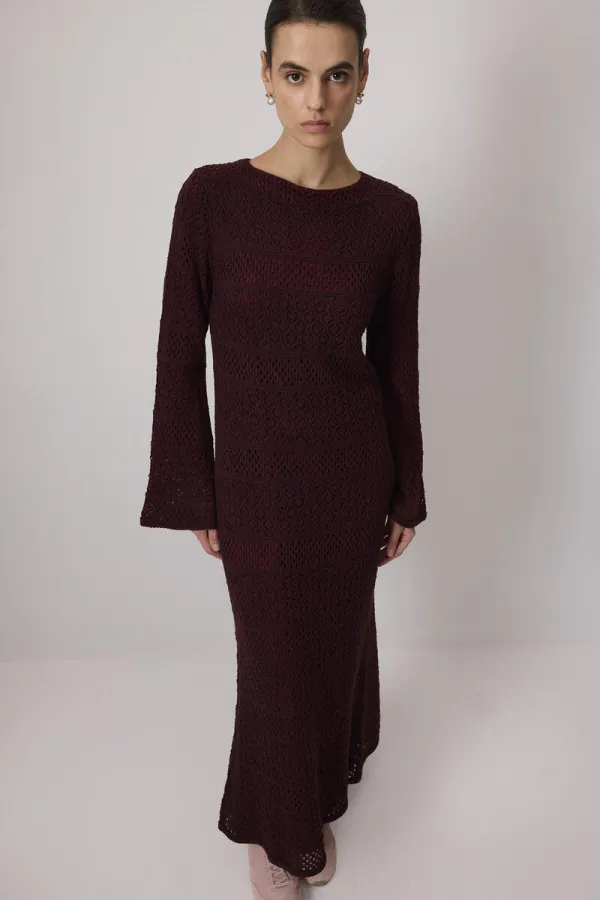 PAMUKLU ASTARLI ÖRGÜ ELBİSE