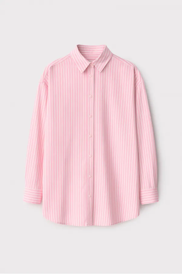 THIN STRIPED OVERSIZE SHIRT