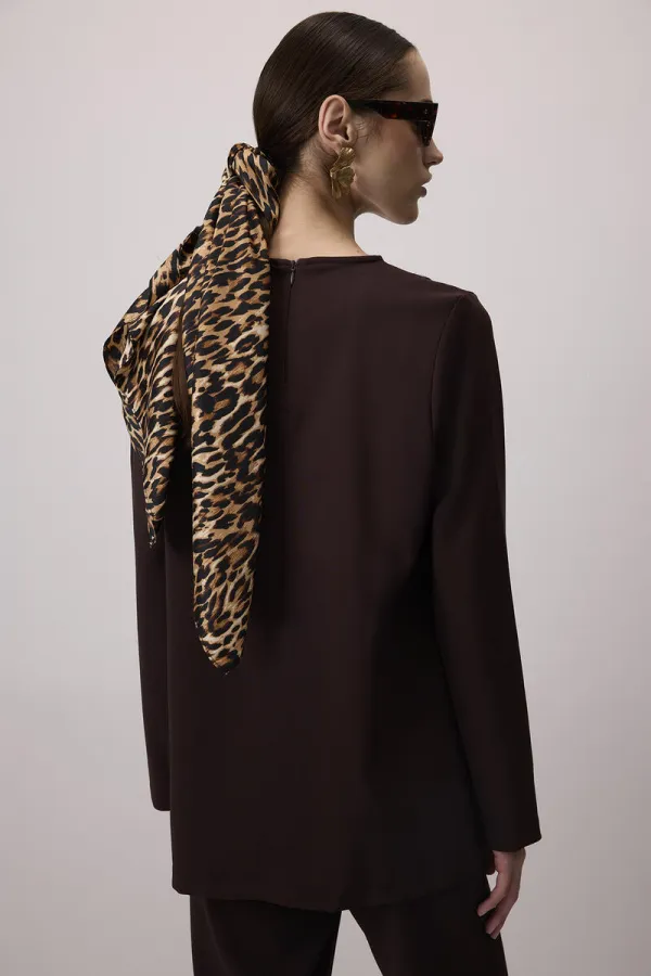 CREPE TUNIC WITH POCKETS CREPE TUNIC WITH POCKETS