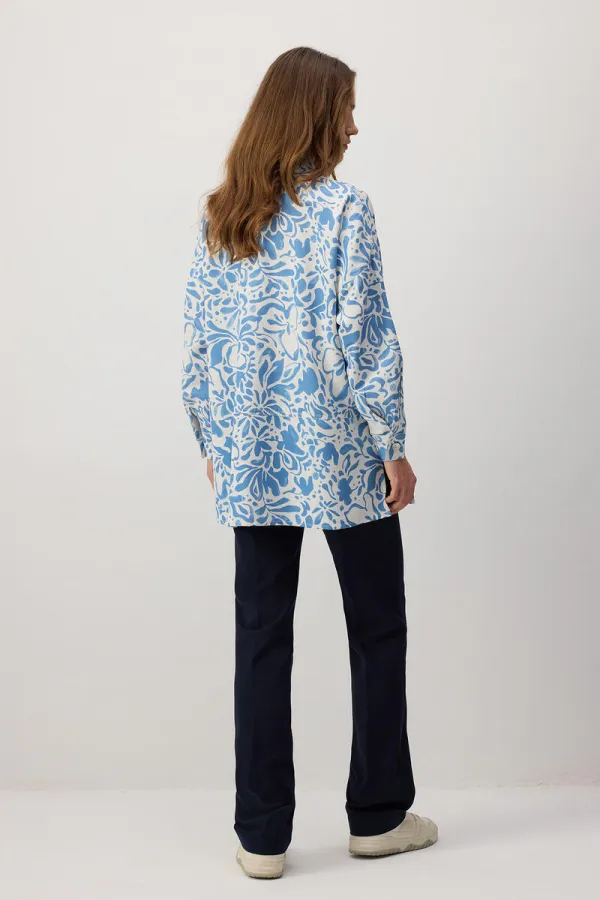 PATTERNED LINEN TEXTURED TUNIC
