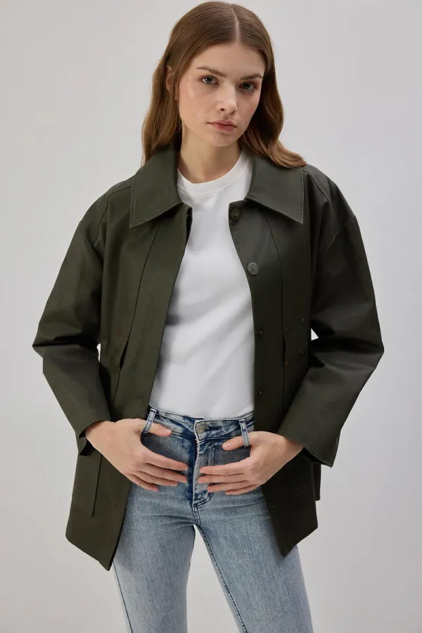 WAXED FINISHED BELTED JACKET WAXED FINISHED BELTED JACKET