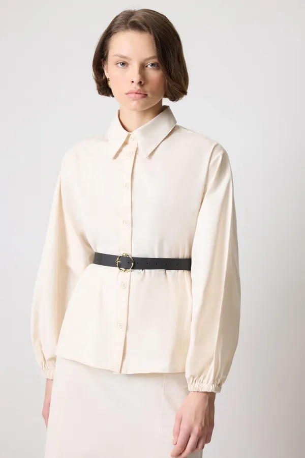 ENSEMBLE CHEMISE ET JUPE AVEC CEINTURE