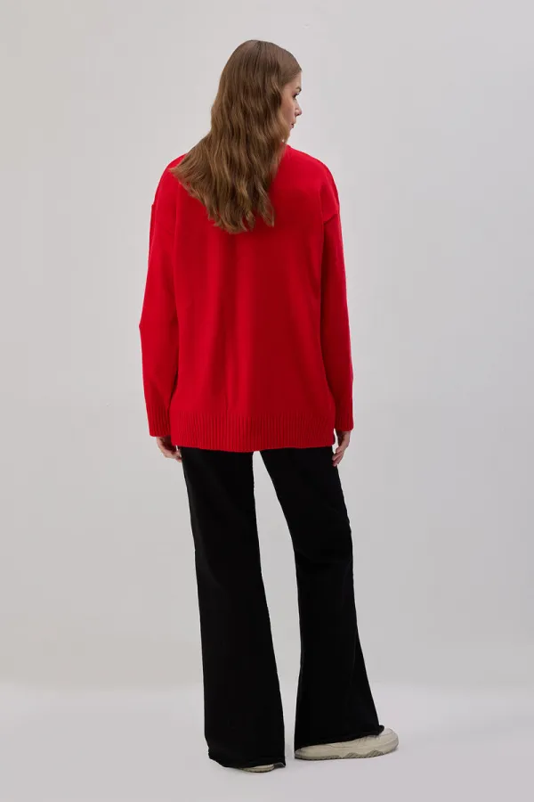 DESENLİ OVERSİZE TRİKO KAZAK