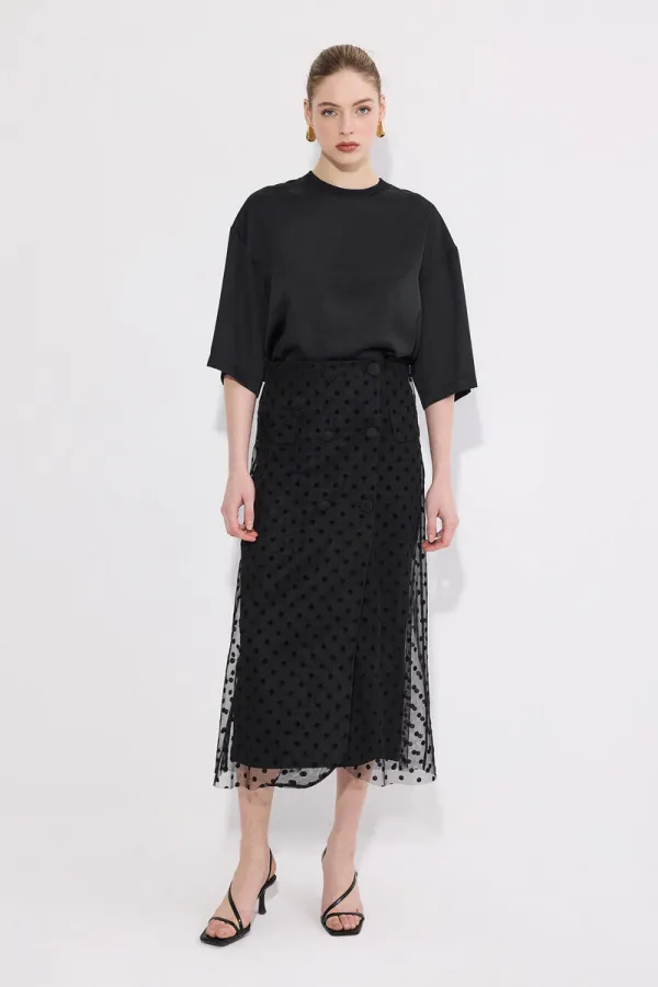 JUPE EN TULLE À POIS