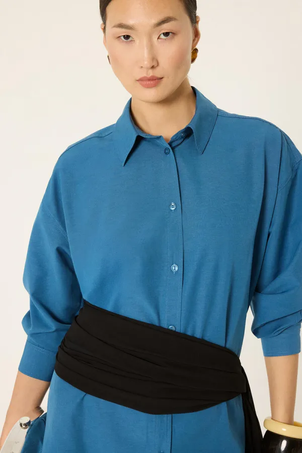 OVERSIZE FİT POPLİN GÖMLEK