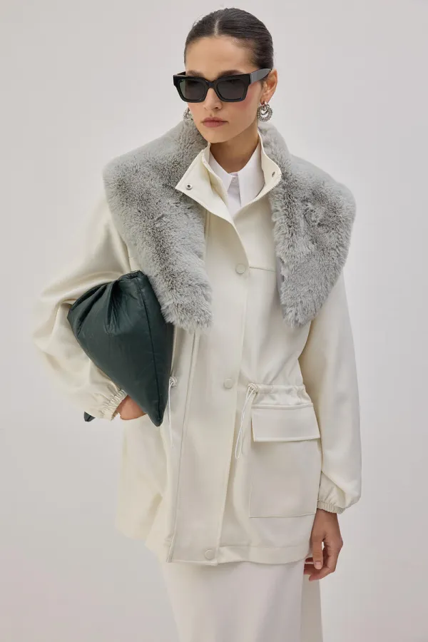 STAND COLLAR ZIP-UP JACKET