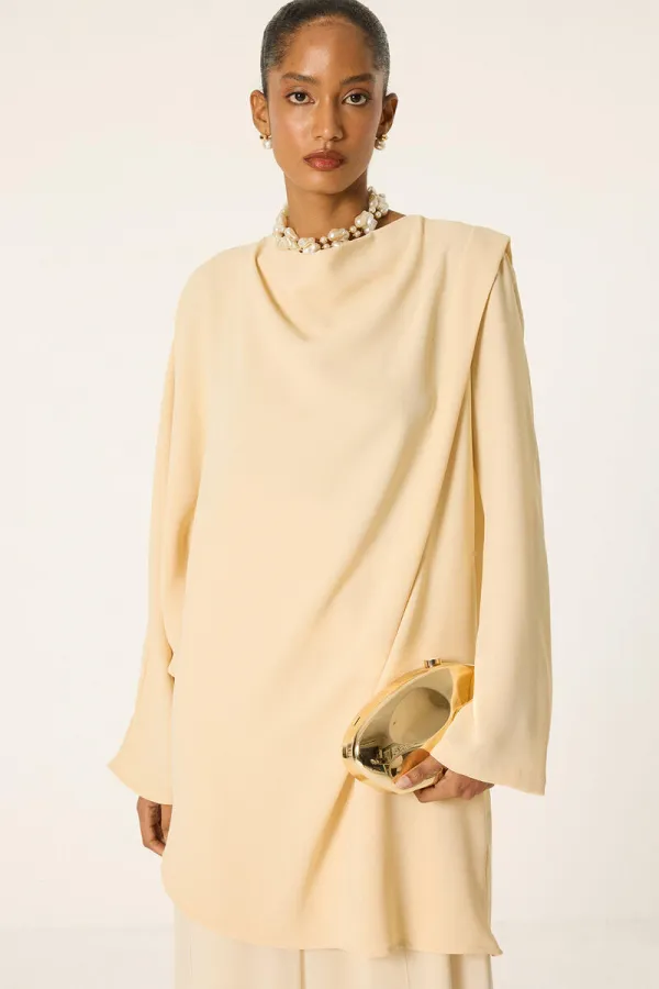 DRAPELİ KREP TUNİK