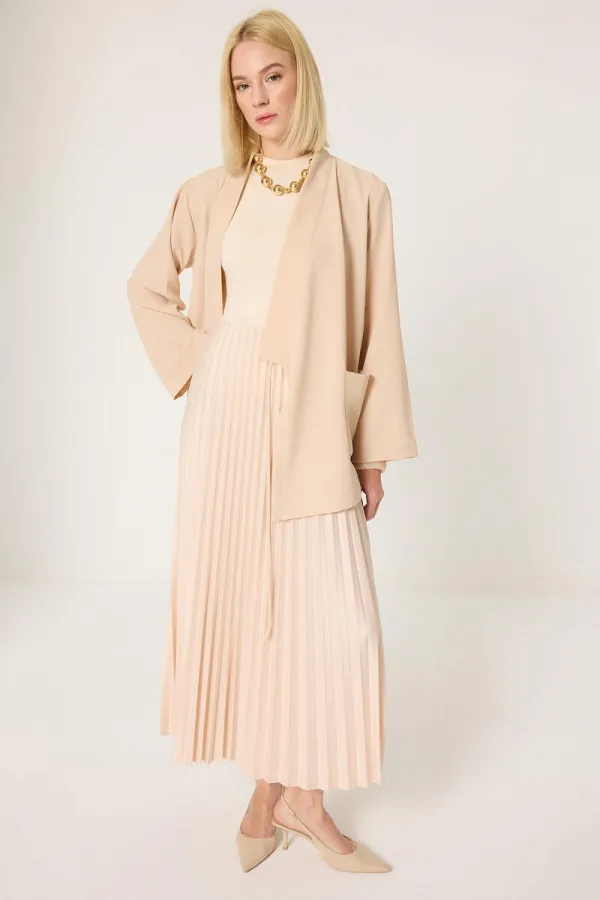 KRUVAZE BAĞLAMALI KİMONO