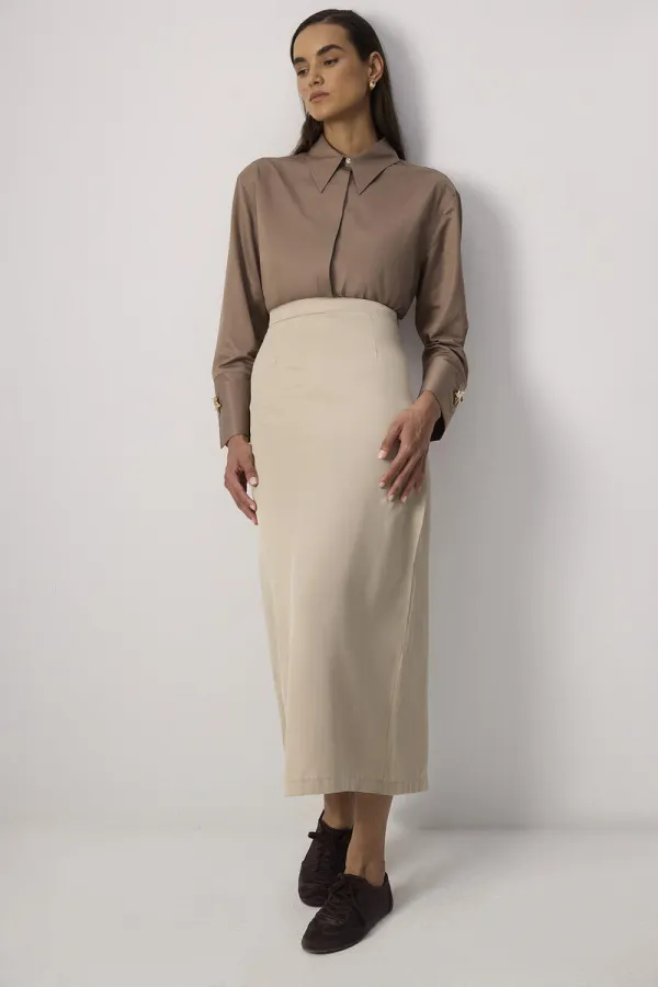 PENCIL SKIRT WITH SLIT DETAIL PENCIL SKIRT WITH SLIT DETAIL