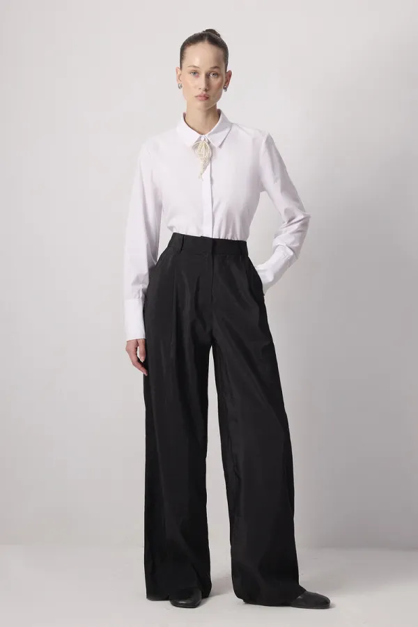 PLEATED CUP TROUSERS
