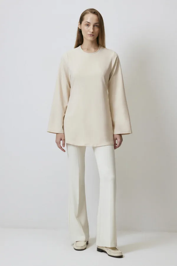 ÇAPRAZ BAĞLAMALI DETAYLI KREP BLUZ