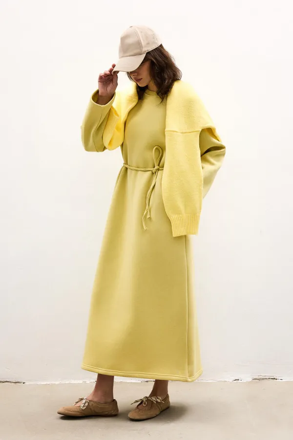 REGLAN KOL ÖRME ELBİSE