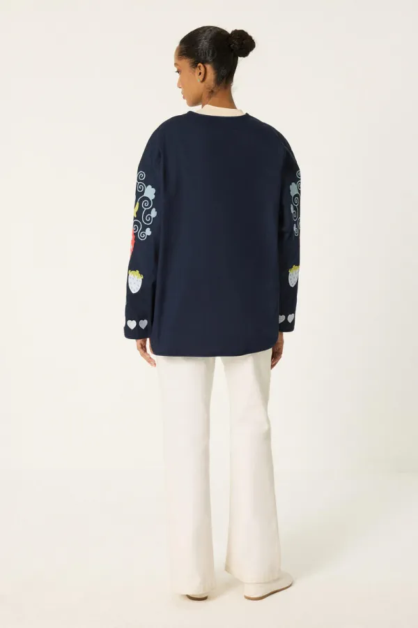 VESTE EN GABARDINE BRODÉE VESTE EN GABARDINE BRODÉE
