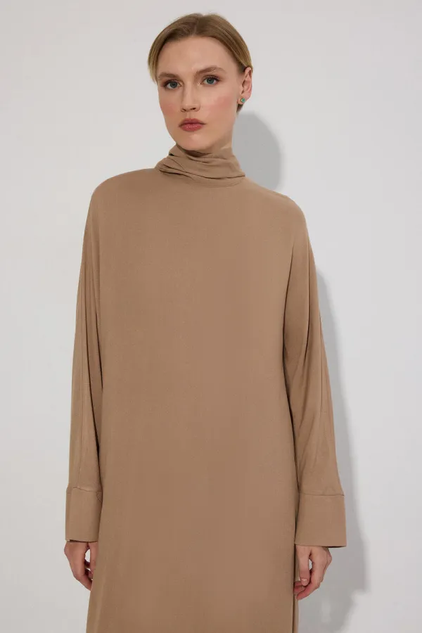 Robe en viscose à col châle