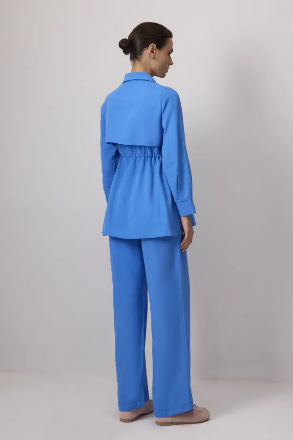 LINEN TEXTURED SHIRT AND TROUSER SET