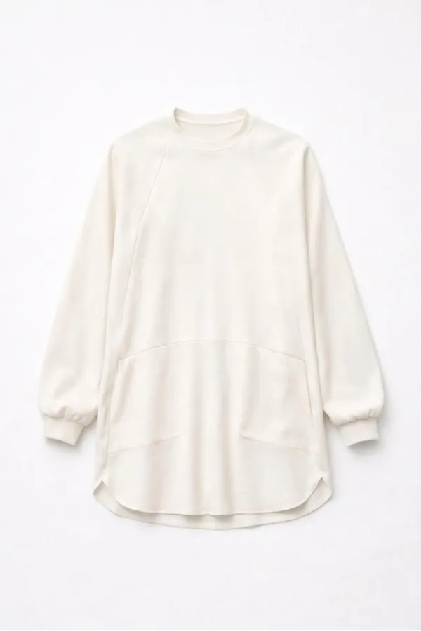 CREPE TUNIC WITH POCKETS CREPE TUNIC WITH POCKETS