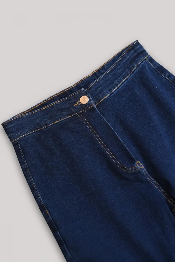 PAÇASI PÜSKÜLLÜ DENİM PANTOLON